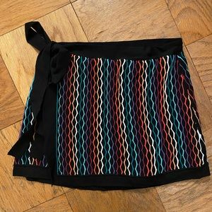 NBD Black Multicolor Mini Skirt